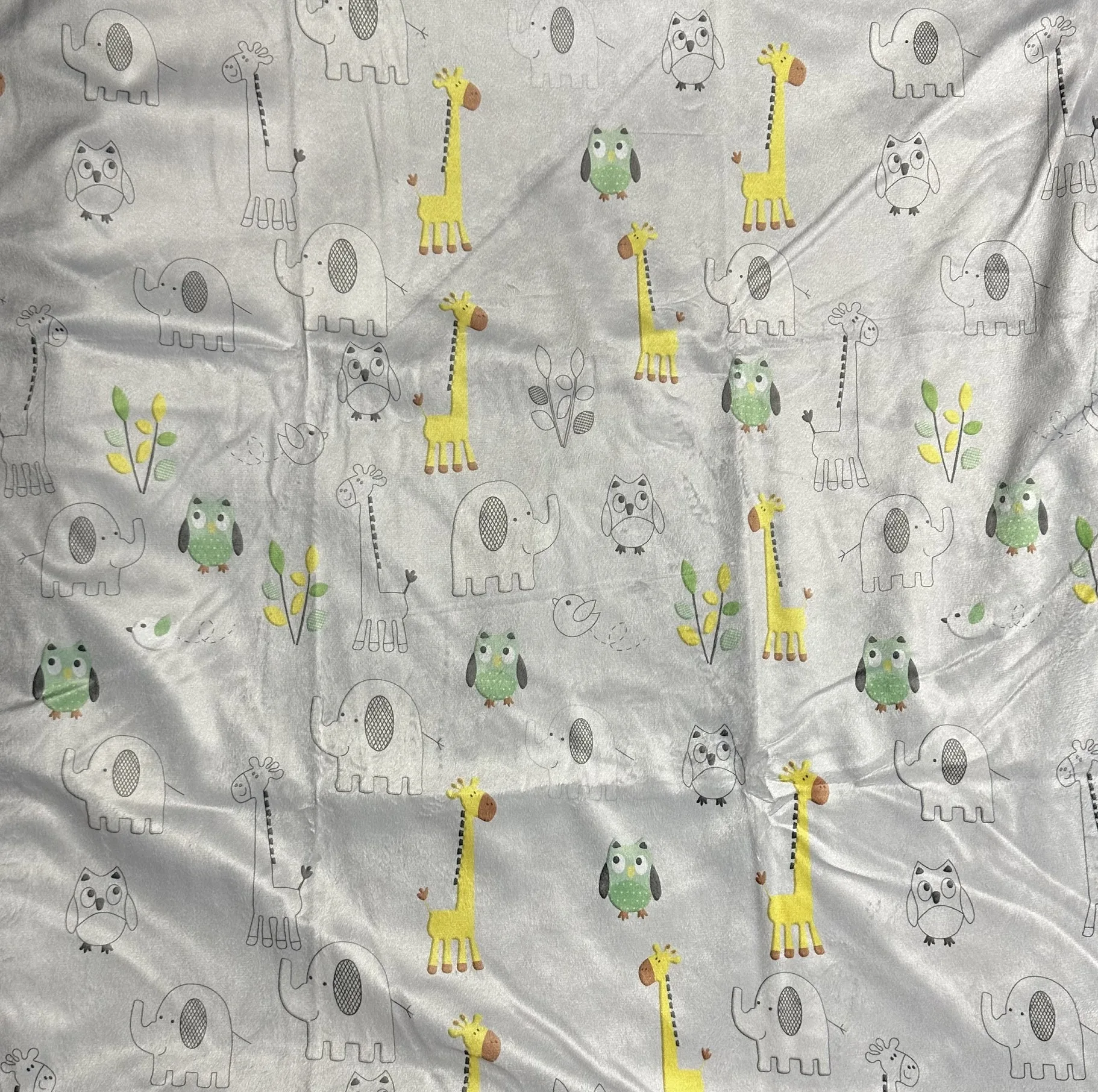 پتو نوزادی مدل Elephant And Giraffe -2024 سایز 80×80 سانتی متر