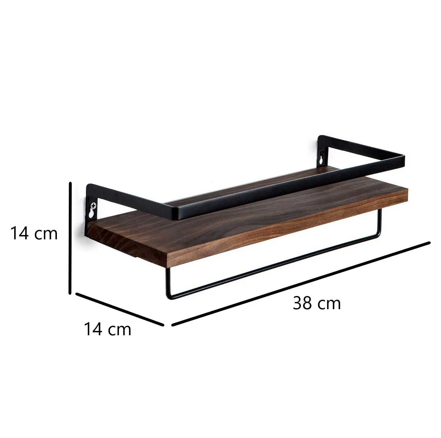 شلف دیواری مدل Wooden بسته 2 عددی
