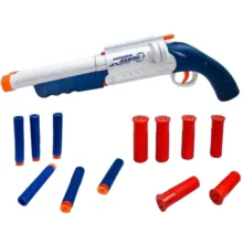 ست تفنگ بازی ناب سل مدل شاتگان دوربین دار پوکه پران تیر ابری کمرشکن کد SUPER GUN SOFT BULLET BT2026C مناسب برای نوجوانان سایز 42*15 سانتی متر