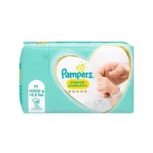 پوشک چسبی بچه پمپرز مدل preemie سایز p2 بسته 32 عددی
