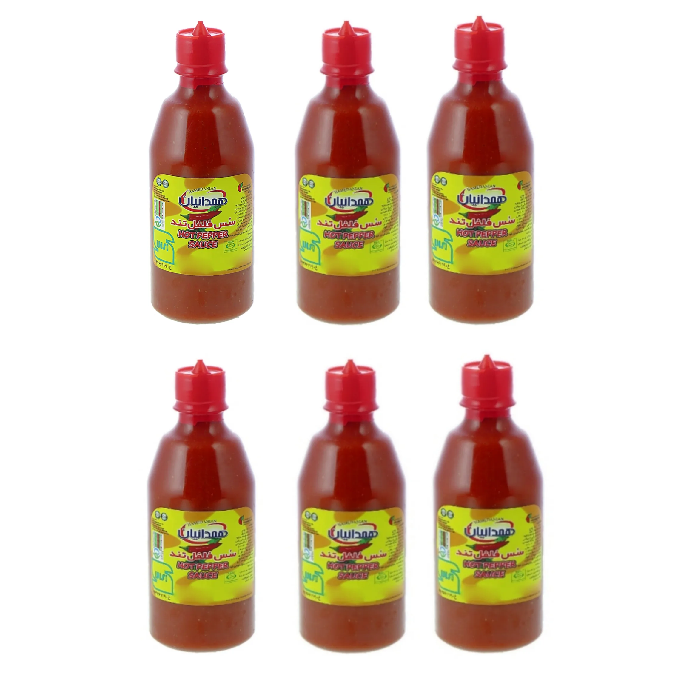 سس گوجه فرنگی فلفل تند همدانیان - 900 گرم بسته 6 عددی