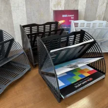 نگهدارنده کتاب سناپلاستیک مدل سه خانه بسته 4 عددی