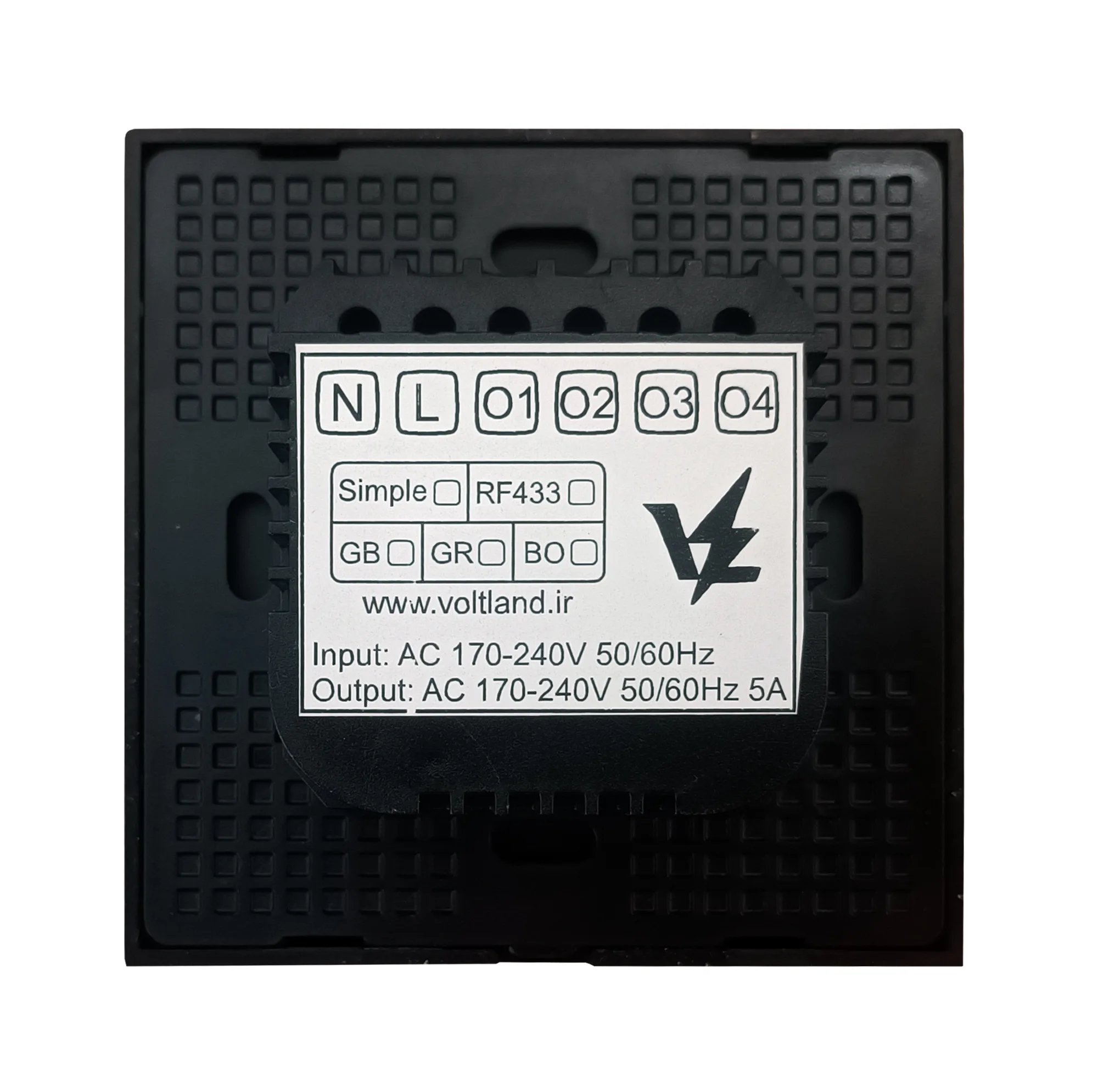 کلید لمسی تک پل مدل VL-RF433