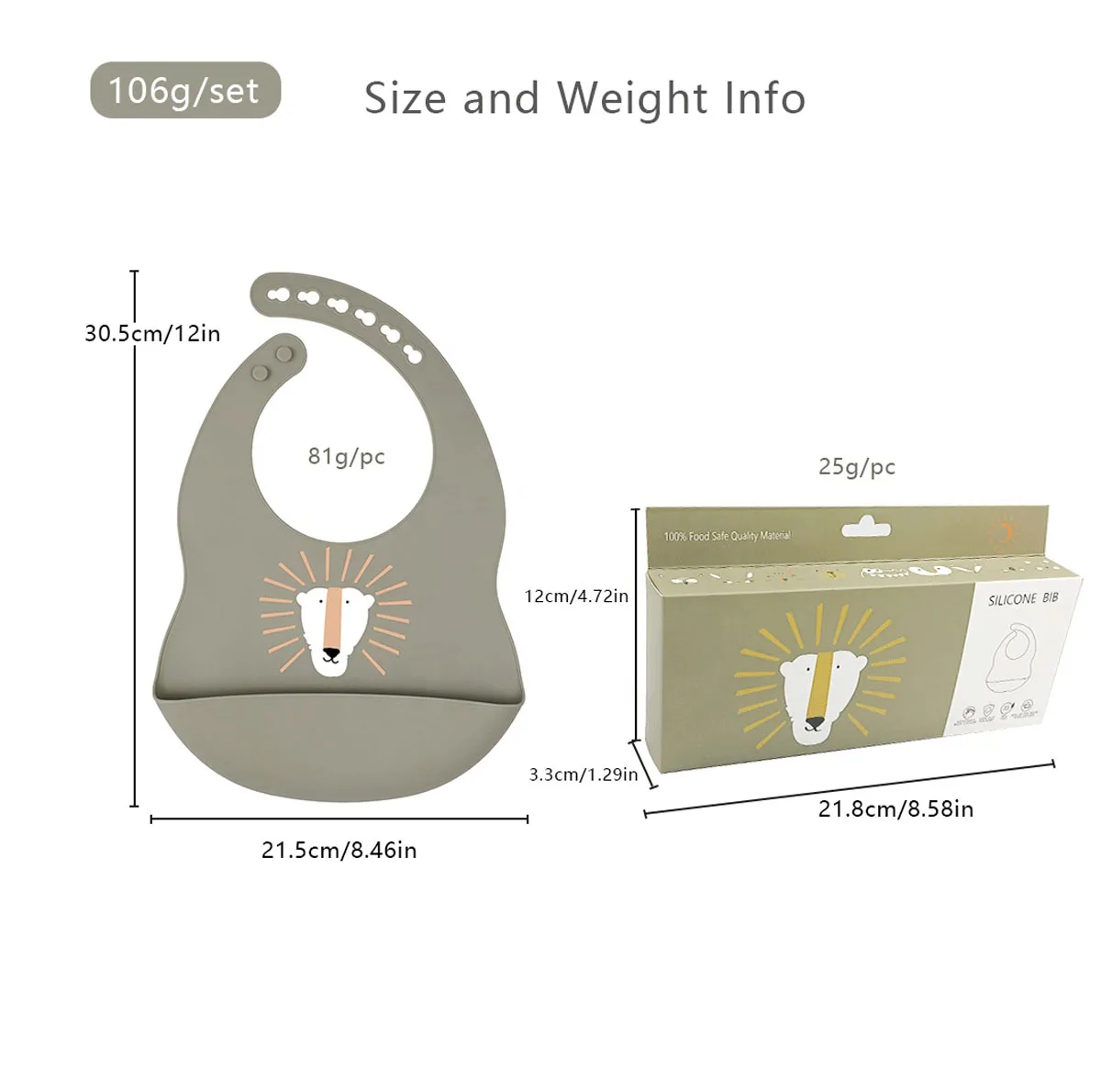 پیش بند نوزادی مدل SILICONE BIB