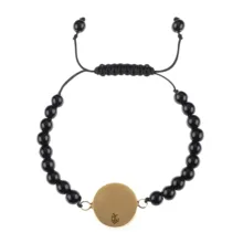 دستبند سنگی زنانه زرمان مدل نماد ماه تیر CBM-O-B04