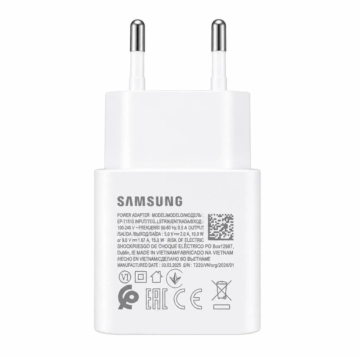 شارژر دیواری 15 وات مدل EP-T1510