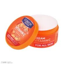 کرم مرطوب کننده صورت و دست کامان مدل Vitamin C مناسب برای انواع پوست حجم 250 میلی لیتر
