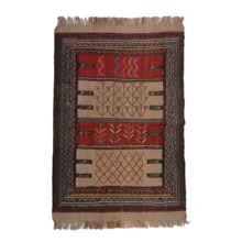 گلیم دستبافت مدل سفره کردی کد 4010954