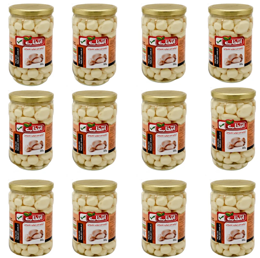 ترشی سیر مروارید انتخاب - 640 گرم بسته 12 عددی