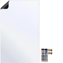تخته وایت‌برد مغناطیسی هوم اند فریج مدل BASIC A2 سایز 60×40 سانتی‌متر به همراه ماژیک و مگنت مجموعه 9 عددی