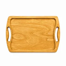 سینی دسته دار مدل چوبی طرح کلاسیک سایز ۴۲*۲۸ سانتی متر