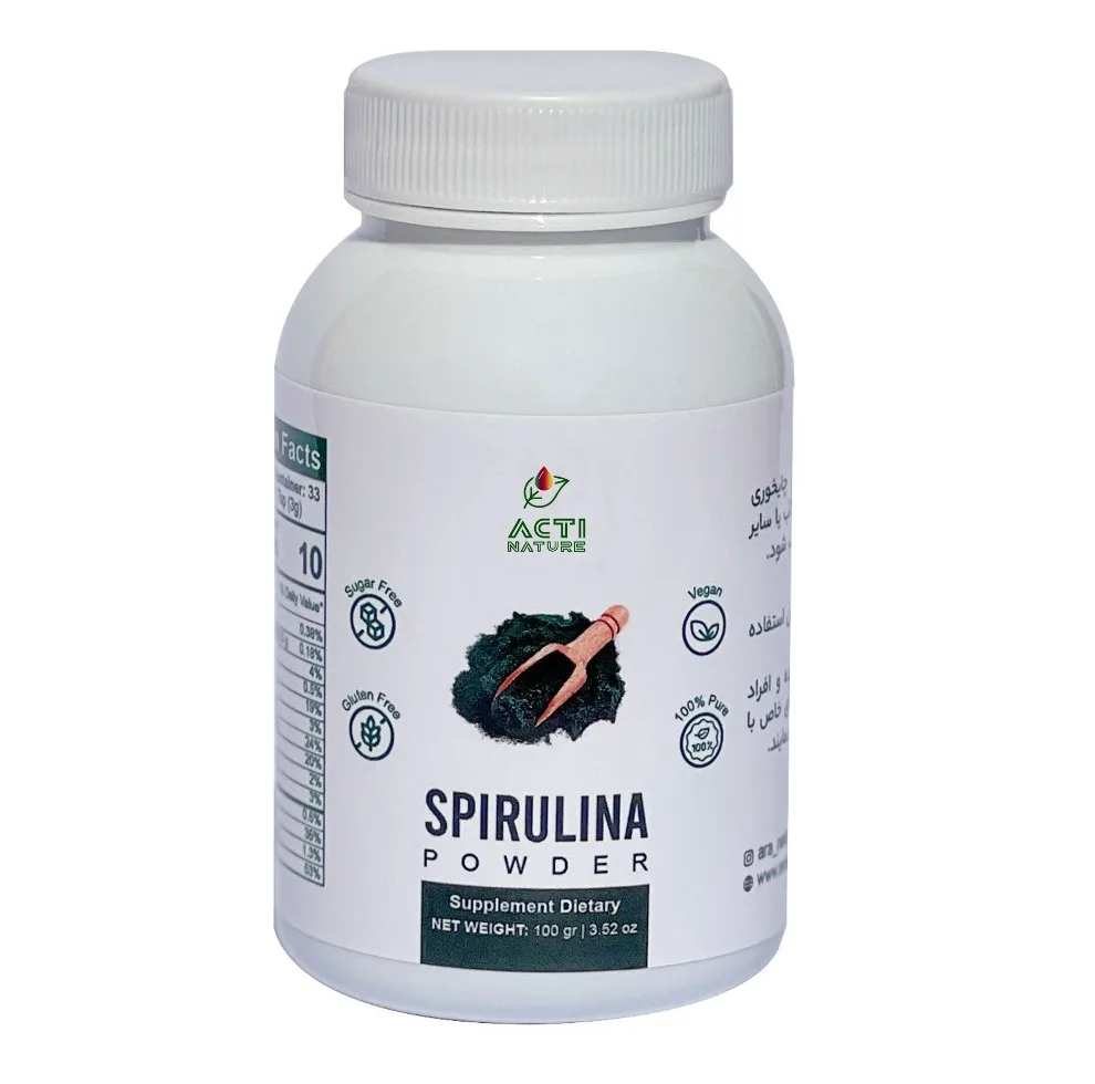 پودر جلبک خوراکی اسپیرولینا اکتی نیچر - 100 گرم