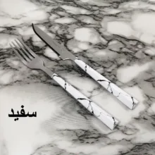 ست کارد و چنگال میوه خوری 12 پارچه ام جی مدل ماربل پلاس