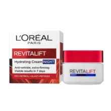 کرم ضد چروک لورآل مدل Revitalift Hydrating مناسب برای انواع پوست حجم 50 میلی لیتر