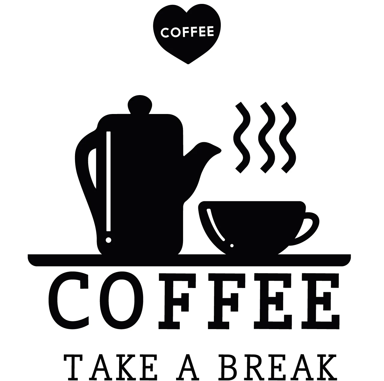 استیکر چوبی ژیوار طرح COFFEE