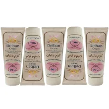 کرم مرطوب کننده دلبان کد T090 حجم 90 میلی لیتر مجموعه 5 عددی