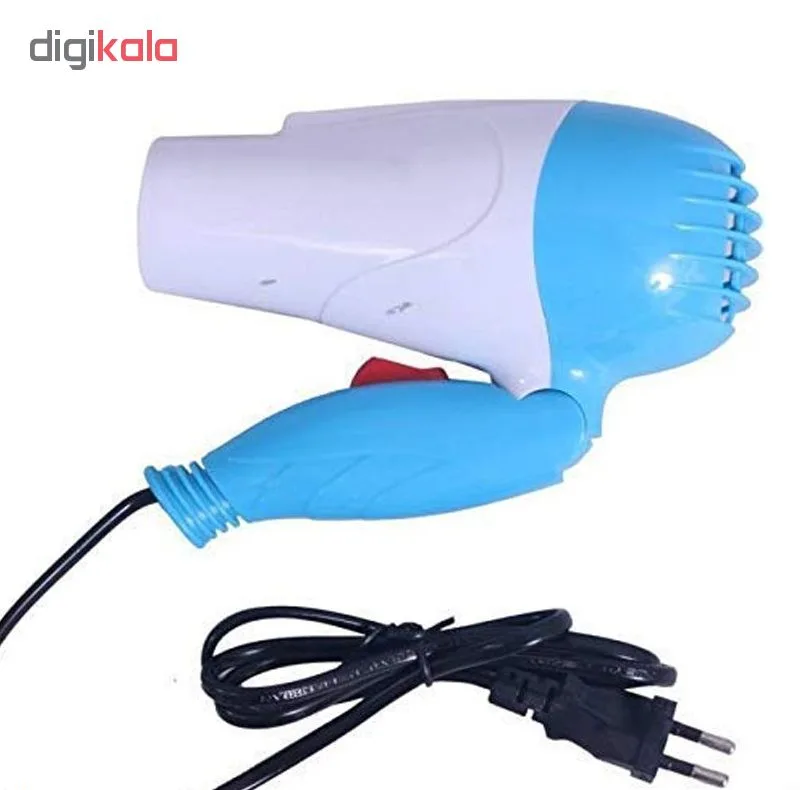 سشوار مسافرتی 1000 وات نووآ مدل NV-1290 کد 104000133، موتور AC، وزن 154 گرم، المنت فلز، با ویژگی پخش یکنواخت گرما