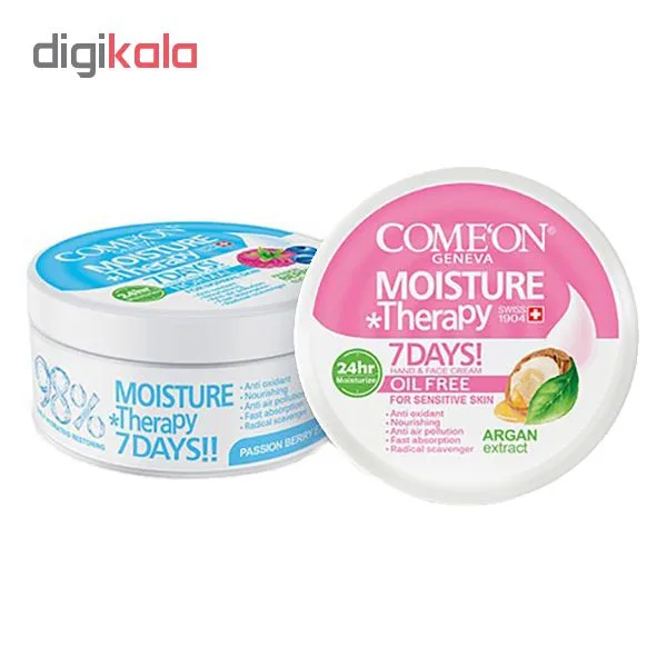 کرم مرطوب کننده کامان مدل OIL FREE حجم 200 میلی لیتر به همراه کرم مرطوب کننده کامان مدل NORMAL