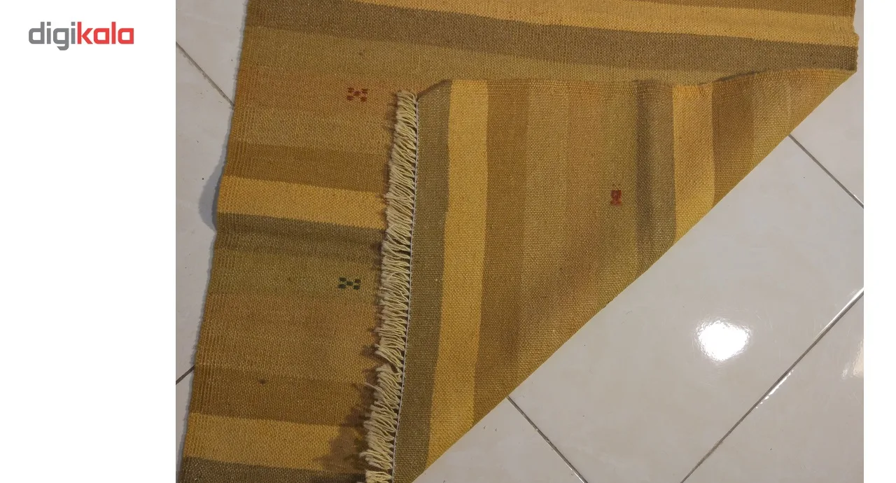 گلیم دستبافت یک و نیم متری نرمین کسا طرح سنتی کد NKP.B 110