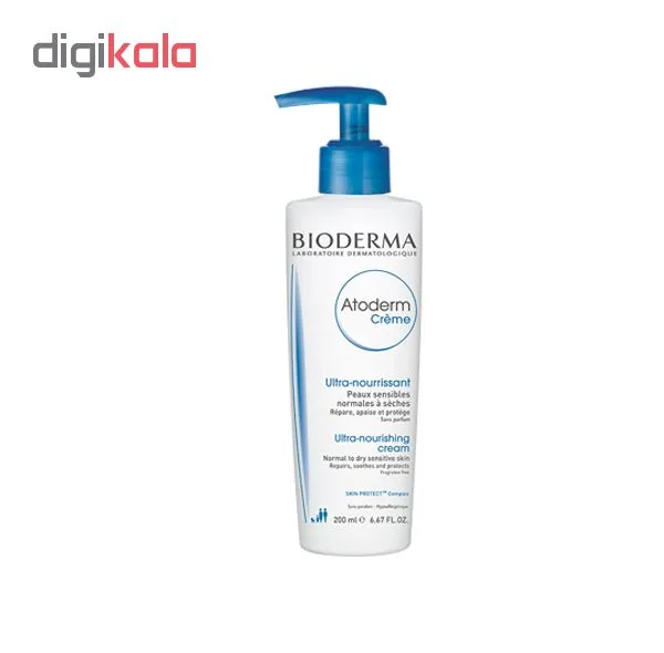 کرم مرطوب کننده بایودرما مدل Atoderm حجم 200 میلی لیتر