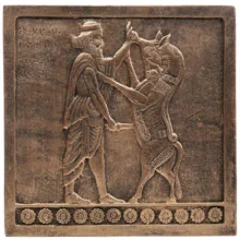 کتیبه تندیس و پیکره شهریار مدل جنگ با هیولا آویزدار کد FG1180