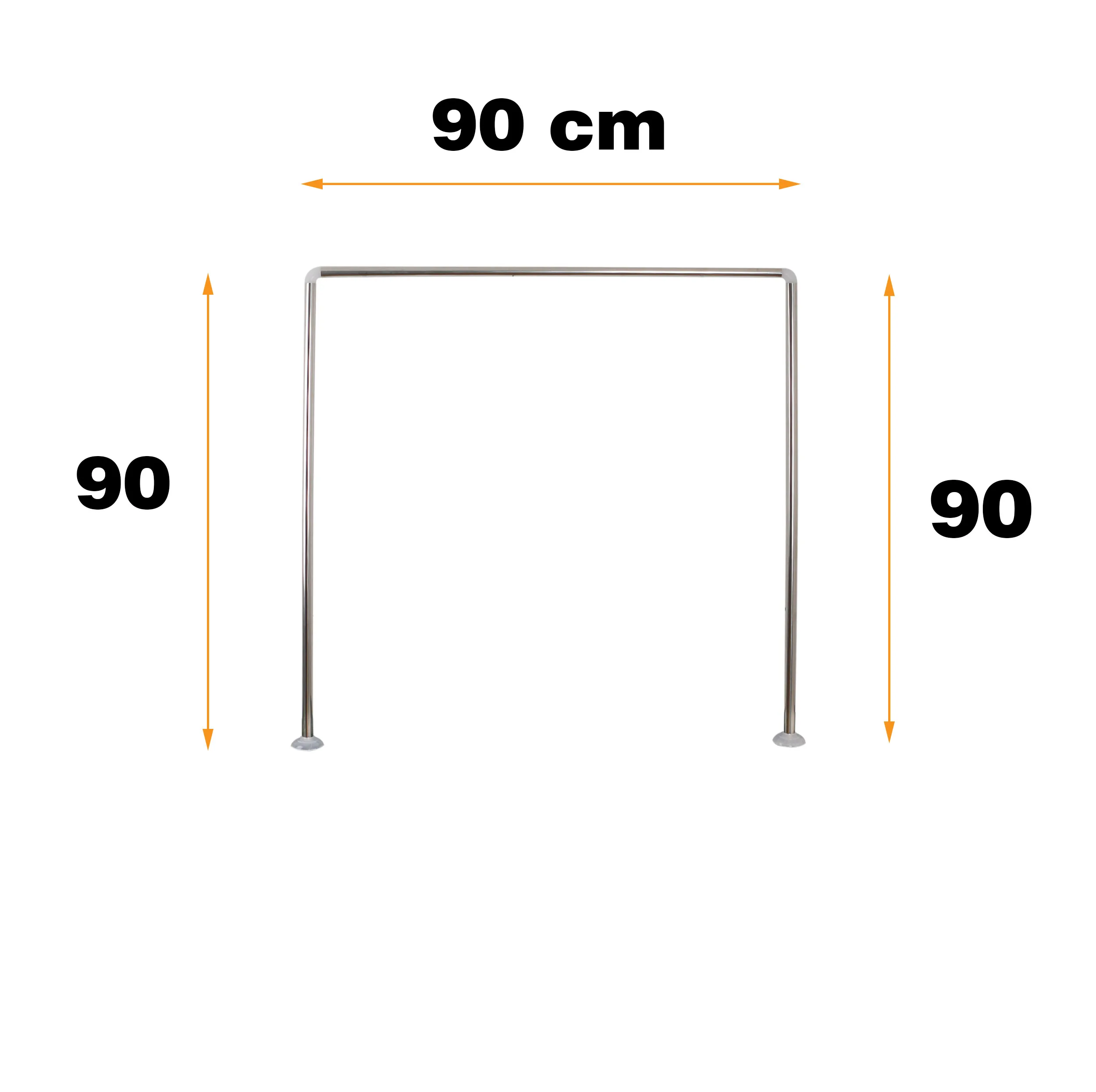 میله پرده حمام پیسو مدل U سایز 90x90 سانتی متر