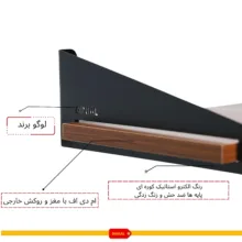 شلف دیواری دینیال مدل شیاردار کد DN4015 مجموعه سه عددی