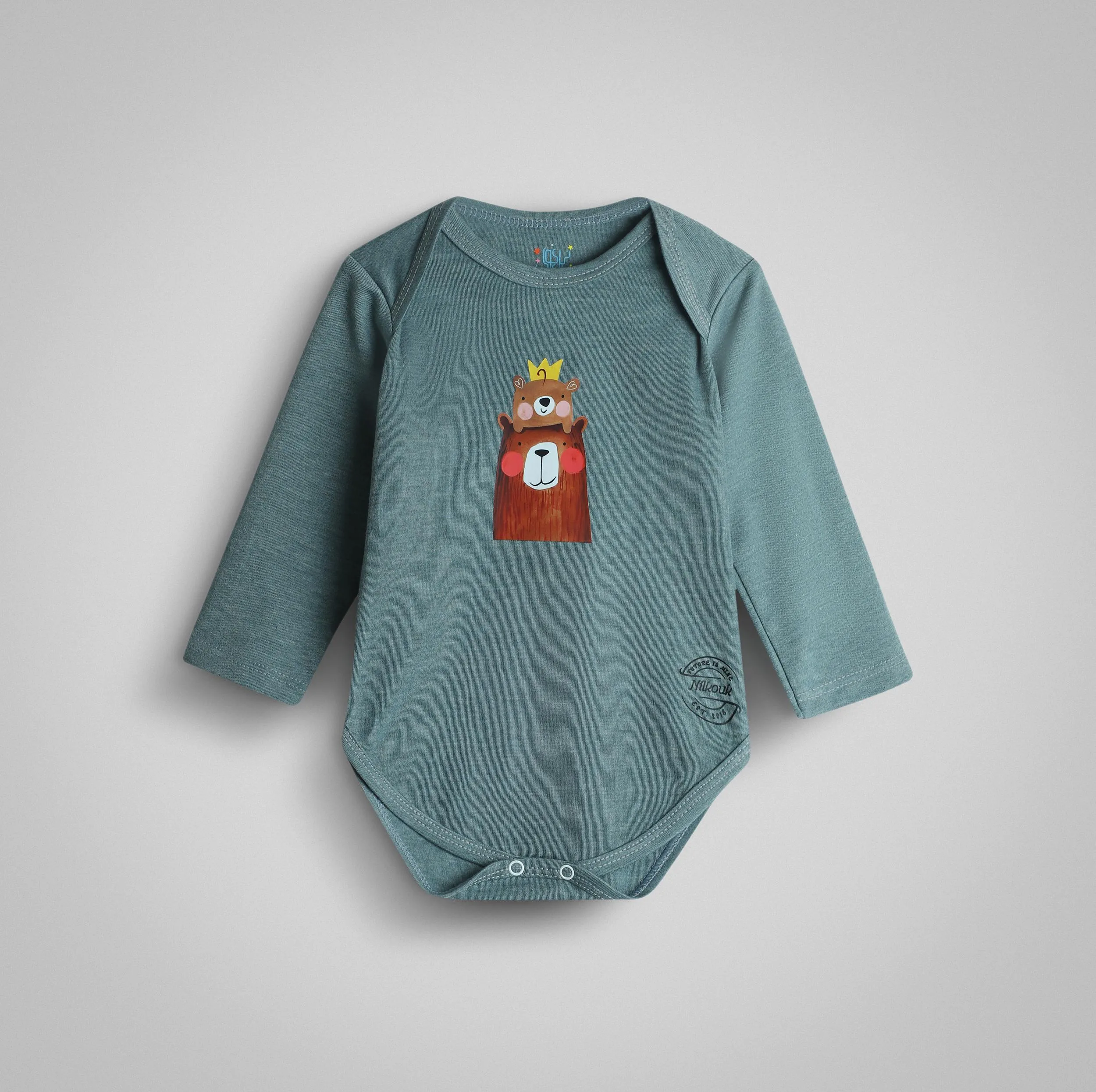 ست بادی آستین بلند و شلوار راحتی نوزادی نیل کوک مدل Wild DG مجموعه 2 عددی
