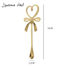 قاشق چای خوری مدل پاپیون و قلب بسته 6 عددی