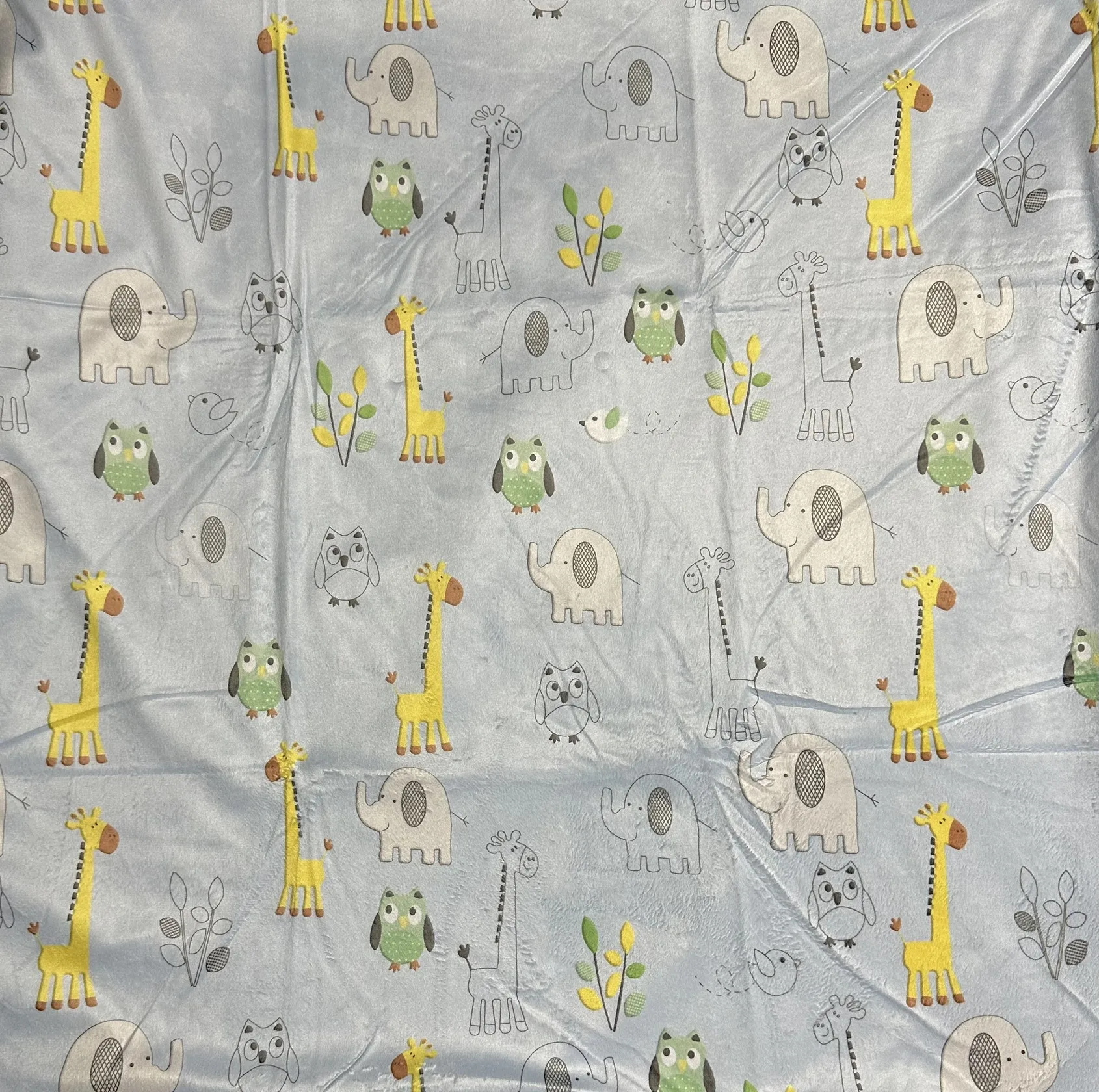 پتو نوزادی مدل Elephant And Giraffe -2024 سایز 80×80 سانتی متر
