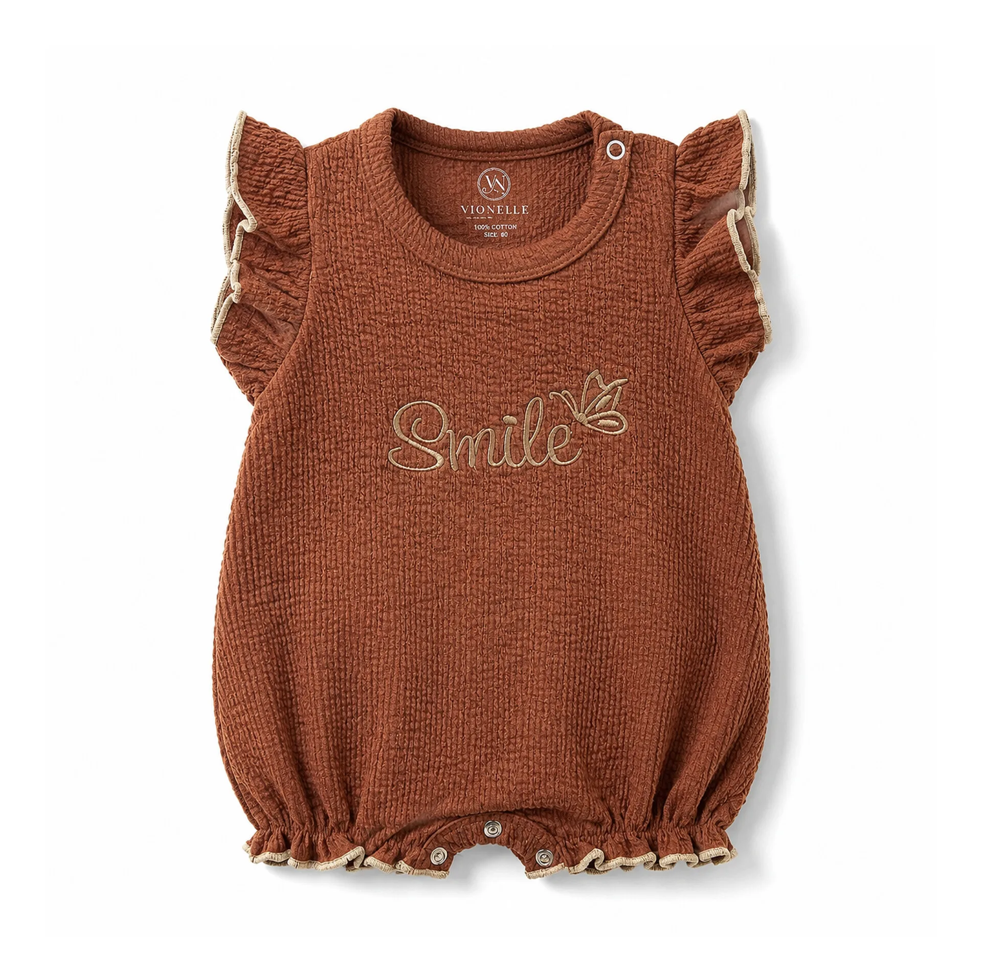 رامپر نوزادی ویونل مدل پنبه ای Smile