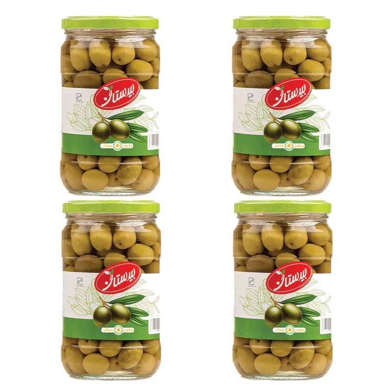 زیتون شور ممتاز بیدستان - 670 گرم بسته 4 عددی