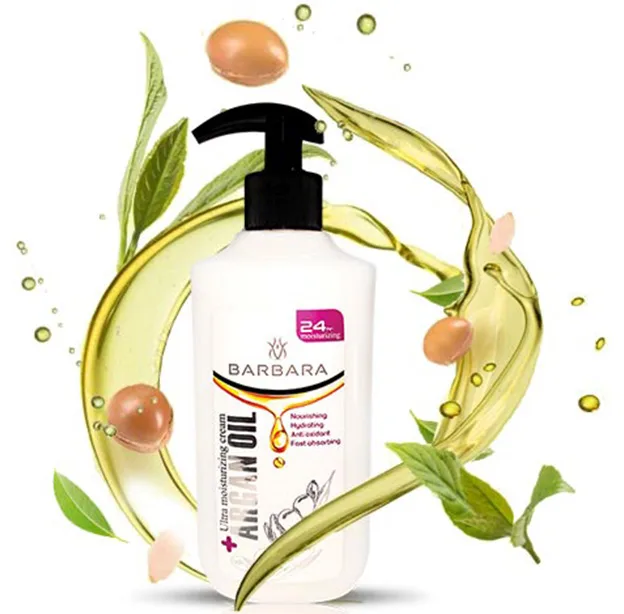 کرم آبرسان باربارا مدل VITAMIN E حجم 375 میلی لیتر به همراه کرم مرطوب کننده باربارا مدل ARGAN OIL حجم 375 میلی لیتر