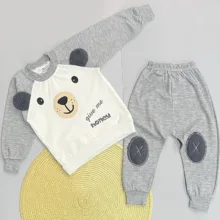 ست سویشرت و شلوار نوزادی مدل Honeybear کد Tu2
