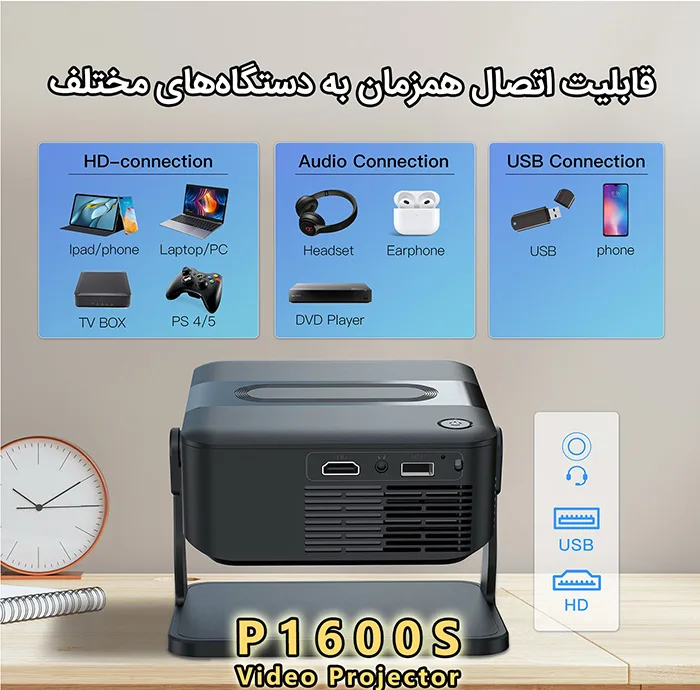 ویدئو پروژکتور مدل P1600S با وضوح تصویر 4096x2160|4K