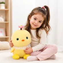 عروسک پولیشی مدل جوجه گل به سر ارتفاع 30 سانتی‌متر