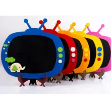 تخته سیاه مدل تلویزیون سایز 43x43x3 سانتی‌متر به همراه تخته پاک کن و گچ