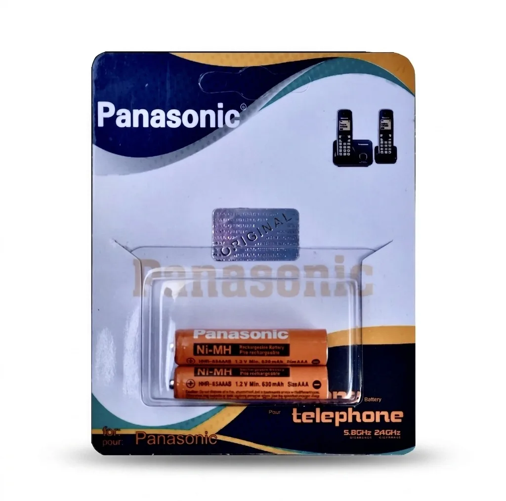 باتری نیم قلمی قابل شارژ تلفن  پاناسونیک مدل HHR-4MRT/2BM بسته  2 عددی