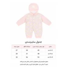 سرهمی نوزادی مدل گل بابونه کد 115000224  به همراه کلاه