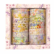 چسب کاغذی مدل Floral عرض 2 سانتی متر بسته 12 عددی