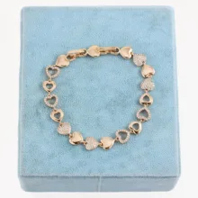 دستبند زنجیری زنانه ژوپینگ مدل قلب کد AAD1028