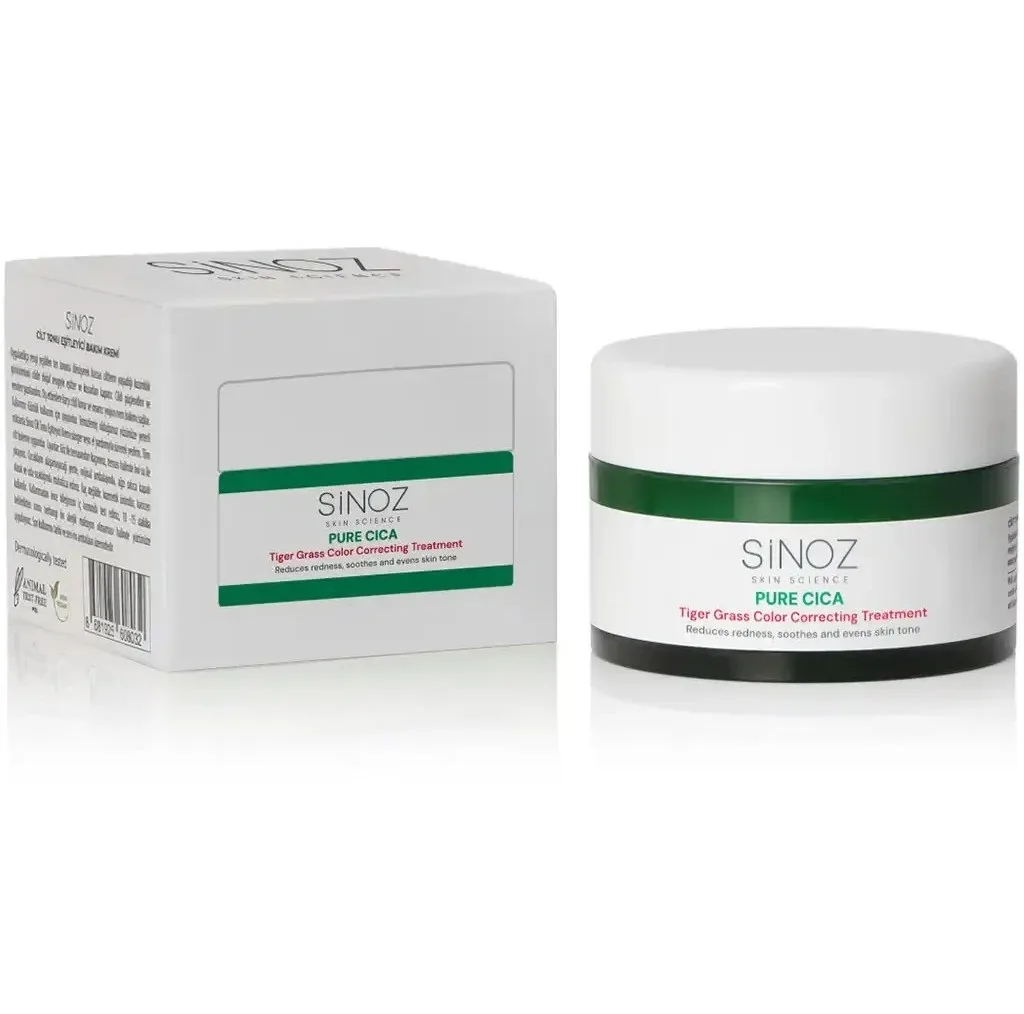 کرم ضد قرمزی و ترمیم کننده صورت سینوز مدل Pure Cica Tiger Grass مناسب پوست حساس حجم ۱۵ میلیلیتر