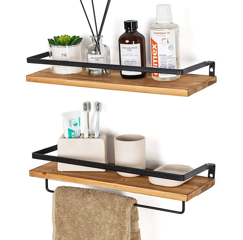شلف دیواری مدل Wooden بسته 2 عددی