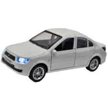 ماکت ماشین بازی ناب سل مدل دنا فلزی موزیکال چراغدار عقب کش کد DENA metal toy car, musical, with lights, pull-back
