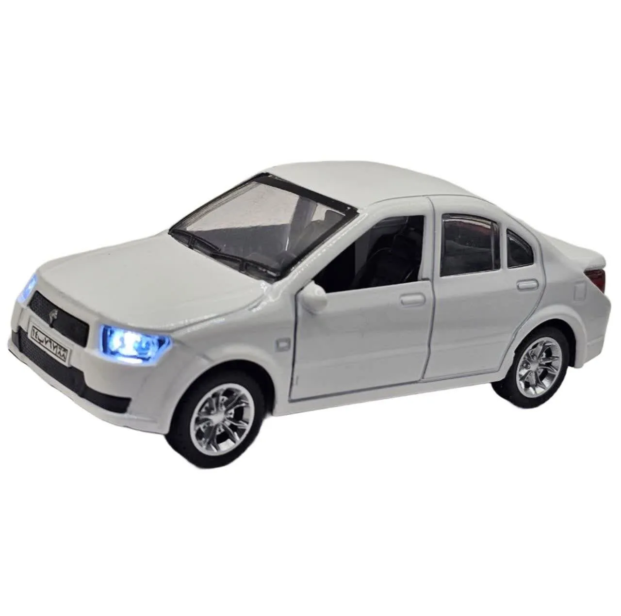 ماکت ماشین بازی ناب سل مدل دنا فلزی موزیکال چراغدار عقب کش کد DENA metal toy car, musical, with lights, pull-back