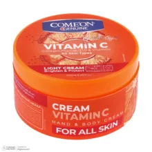 کرم مرطوب کننده صورت و دست کامان مدل Vitamin C مناسب برای انواع پوست حجم 250 میلی لیتر