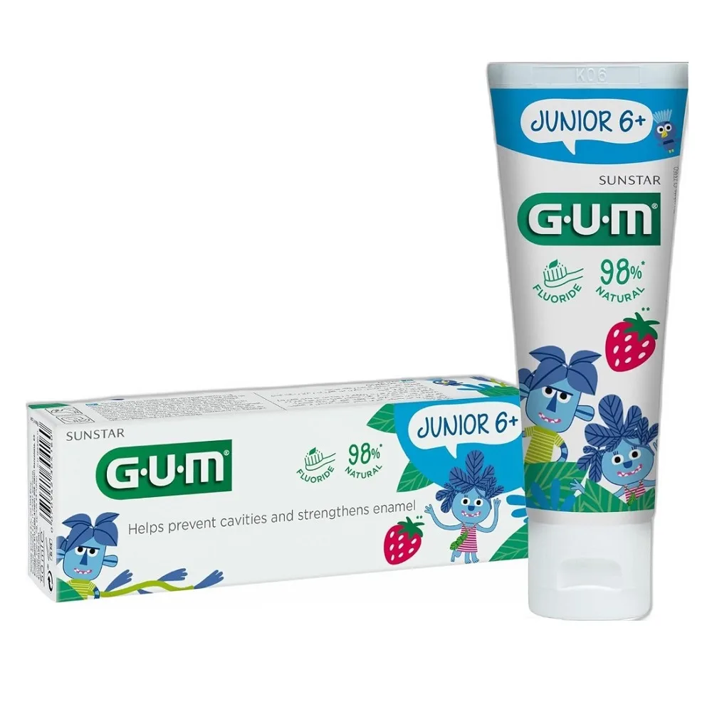 خمیردندان کودک جی یو ام مدل junior +6 حجم 50 میلیلیتر