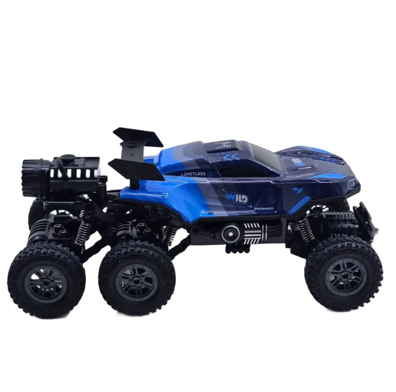 ماشین بازی کنترلی ناب سل مدل آفرود فنری چراغدار دودزا شارژی 6 چرخ 6 کانال کد SPRAY CLIMBING CAR SCALE 1:16 LIGHT FUNCTION 27 MHZ RADIO OPERATION