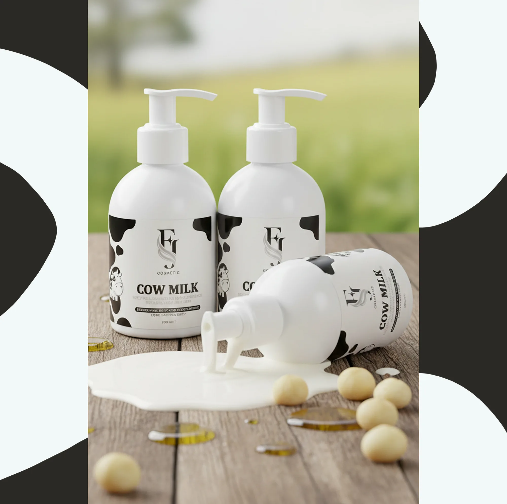 کرم آبرسان بدن افجه مدل 0COW - M4 مناسب انواع پوست حجم 200 میلی لیتر مجموعه 4 عددی