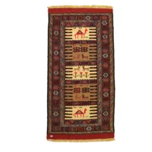 گلیم دستبافت دو متری مدل سفره کردی کد 4020448